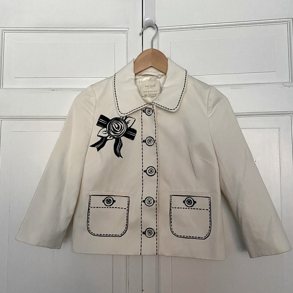 Kate Spade Valerie City of Lights Jacket. Painted design, one of a kind.